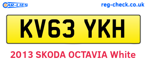 KV63YKH are the vehicle registration plates.