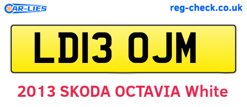 LD13OJM are the vehicle registration plates.