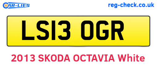 LS13OGR are the vehicle registration plates.