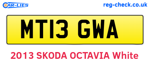 MT13GWA are the vehicle registration plates.