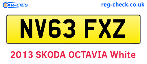 NV63FXZ are the vehicle registration plates.