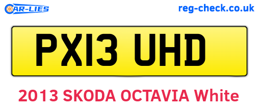 PX13UHD are the vehicle registration plates.