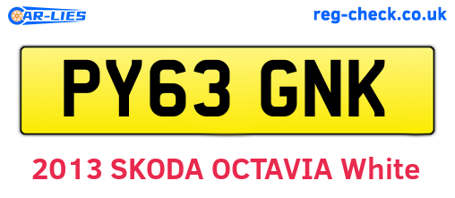 PY63GNK are the vehicle registration plates.