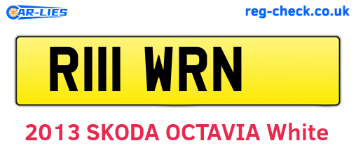 R111WRN are the vehicle registration plates.