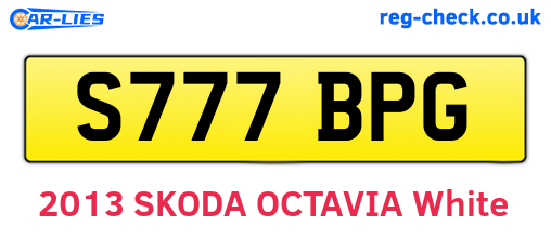 S777BPG are the vehicle registration plates.