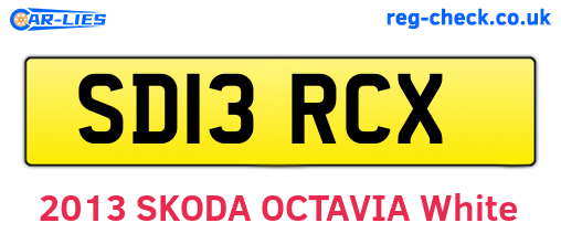 SD13RCX are the vehicle registration plates.