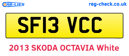 SF13VCC are the vehicle registration plates.