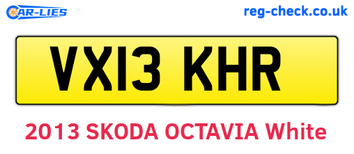 VX13KHR are the vehicle registration plates.