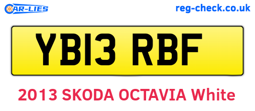 YB13RBF are the vehicle registration plates.