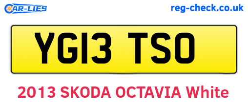 YG13TSO are the vehicle registration plates.