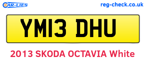 YM13DHU are the vehicle registration plates.