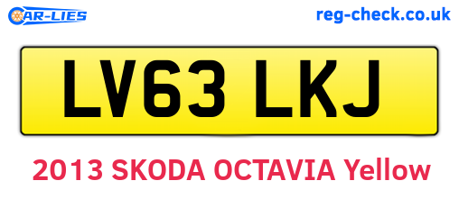 LV63LKJ are the vehicle registration plates.
