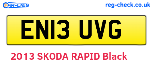 EN13UVG are the vehicle registration plates.