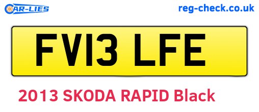 FV13LFE are the vehicle registration plates.