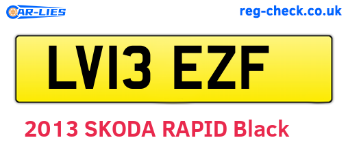 LV13EZF are the vehicle registration plates.