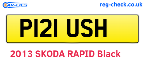 P121USH are the vehicle registration plates.