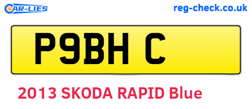 P9BHC are the vehicle registration plates.