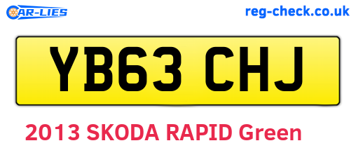 YB63CHJ are the vehicle registration plates.