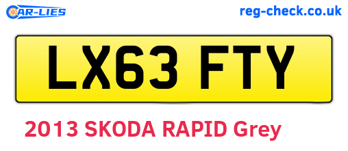 LX63FTY are the vehicle registration plates.