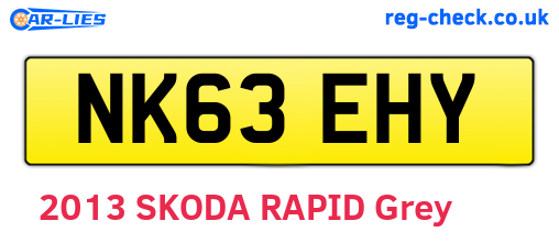 NK63EHY are the vehicle registration plates.