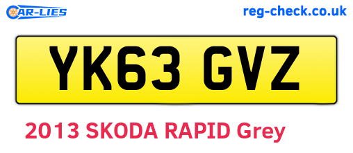 YK63GVZ are the vehicle registration plates.