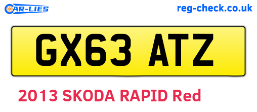 GX63ATZ are the vehicle registration plates.