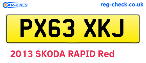 PX63XKJ are the vehicle registration plates.