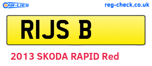 R1JSB are the vehicle registration plates.