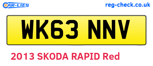 WK63NNV are the vehicle registration plates.