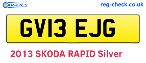 GV13EJG are the vehicle registration plates.