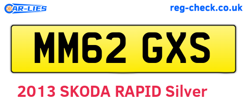 MM62GXS are the vehicle registration plates.