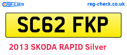 SC62FKP are the vehicle registration plates.