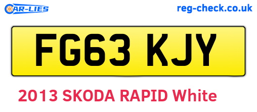 FG63KJY are the vehicle registration plates.