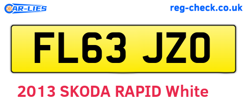 FL63JZO are the vehicle registration plates.