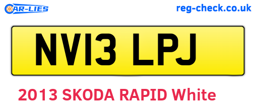 NV13LPJ are the vehicle registration plates.