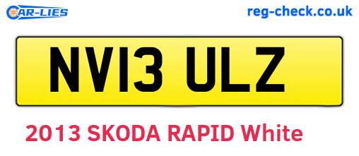NV13ULZ are the vehicle registration plates.