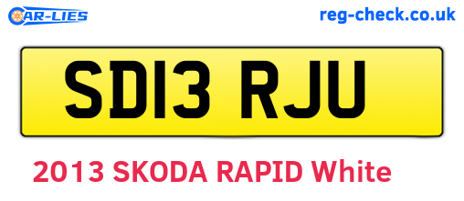 SD13RJU are the vehicle registration plates.