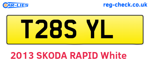 T28SYL are the vehicle registration plates.