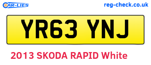 YR63YNJ are the vehicle registration plates.