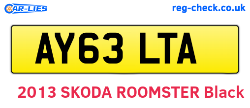 AY63LTA are the vehicle registration plates.