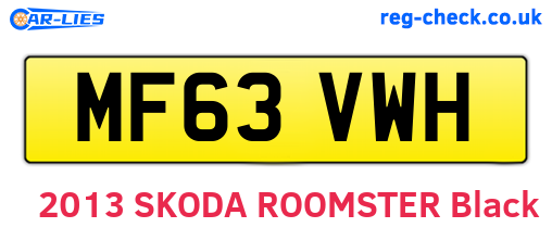 MF63VWH are the vehicle registration plates.