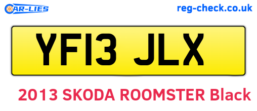 YF13JLX are the vehicle registration plates.