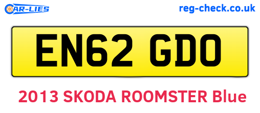 EN62GDO are the vehicle registration plates.