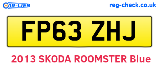 FP63ZHJ are the vehicle registration plates.
