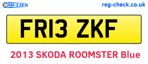 FR13ZKF are the vehicle registration plates.