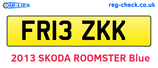 FR13ZKK are the vehicle registration plates.