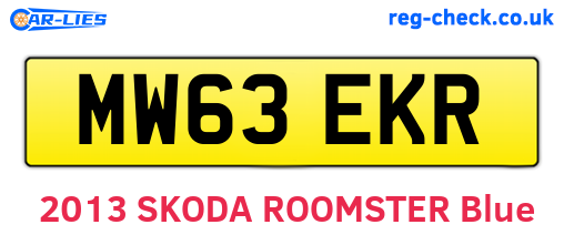 MW63EKR are the vehicle registration plates.