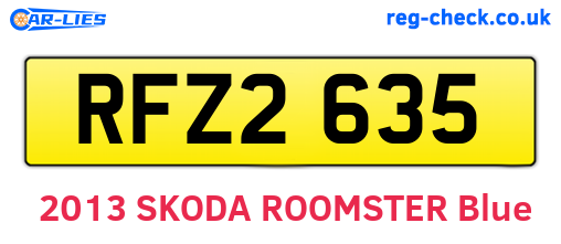 RFZ2635 are the vehicle registration plates.