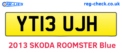 YT13UJH are the vehicle registration plates.