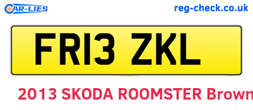 FR13ZKL are the vehicle registration plates.